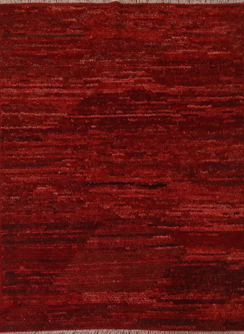 Burgundy Red Moroccan Wool Area Rug 5x6