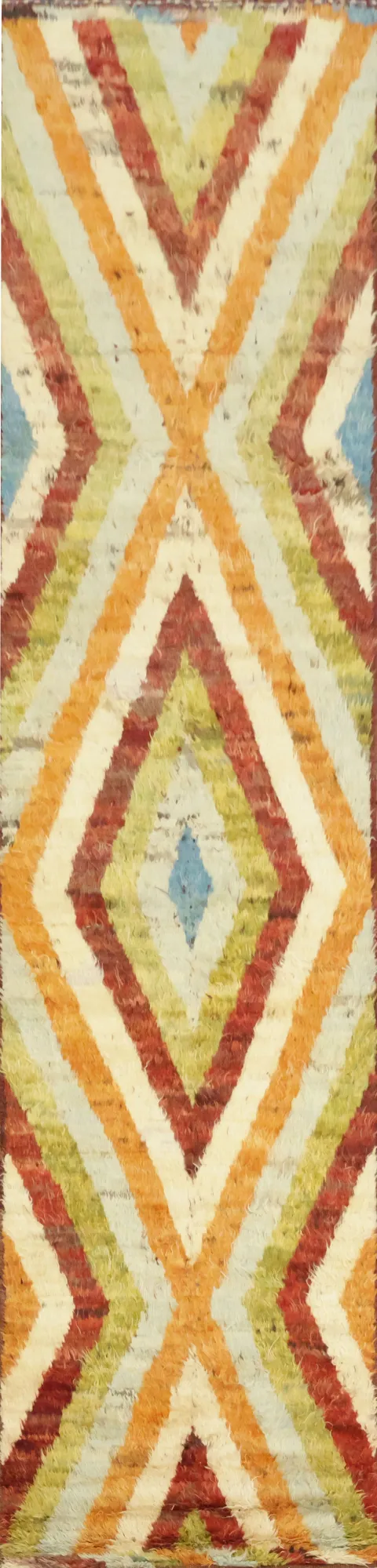 Geometric Moroccan Runner Rug 3x13