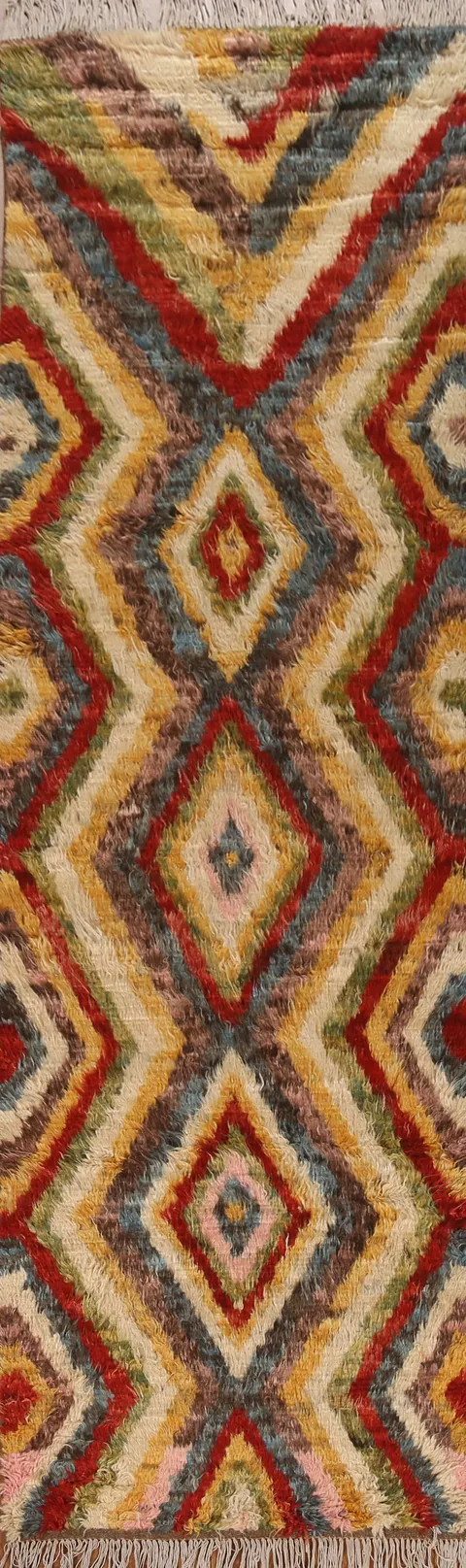 Multi-Color Berber Moroccan Runner Rug 3x10