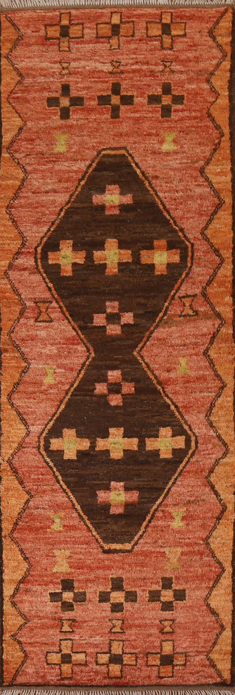 Tribal Moroccan Runner Rug 3x10