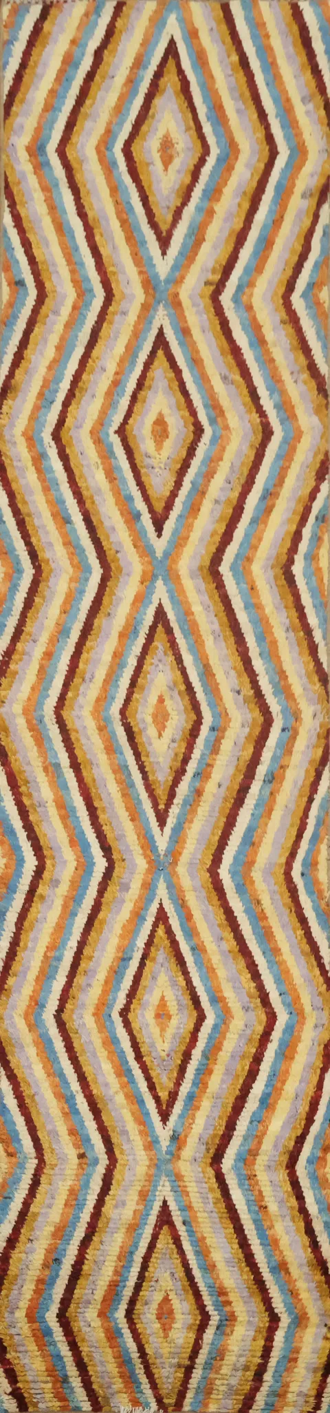Multi-Color Moroccan Runner Rug 3x13