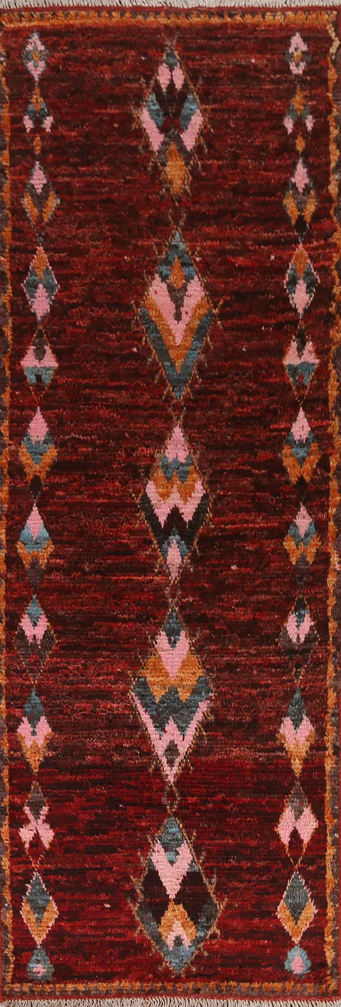 Tribal Moroccan Runner Rug 3x10