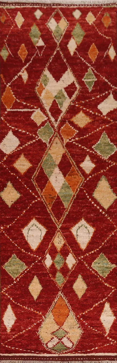 Geometric Moroccan Runner Rug 3x10