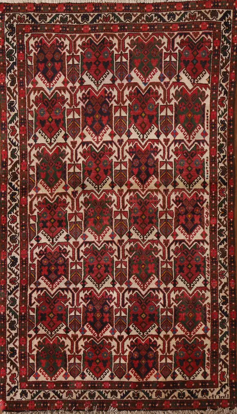 All-Over Geometric Sirjan Persian Area Rug 3x5