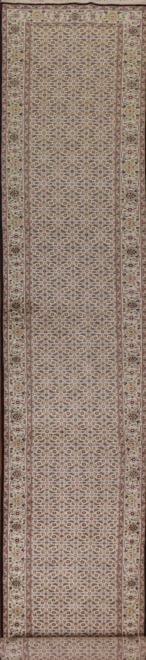 Wool & Silk Tabriz Mahi Runner Rug 3x20
