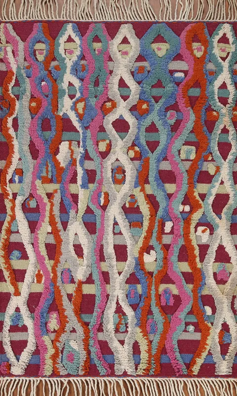 Handmade Moroccan Wool Area Rug 4x6