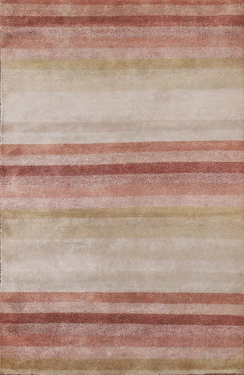 Striped Gabbeh Wool Area Rug 4x6