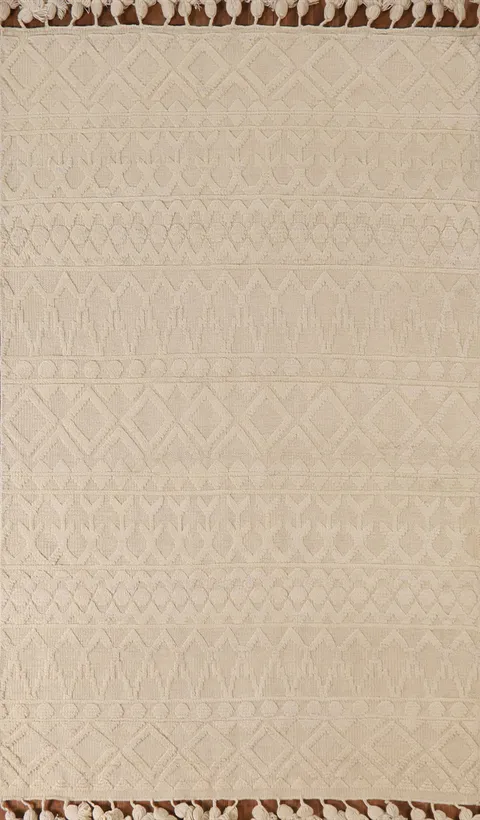 Tribal Moroccan Wool Area Rug 5x8