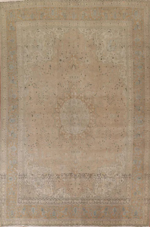 Distressed Tabriz Persian Area Rug 10x13