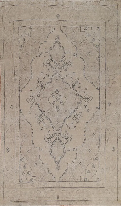 Distressed Tabriz Persian Area Rug 6x10