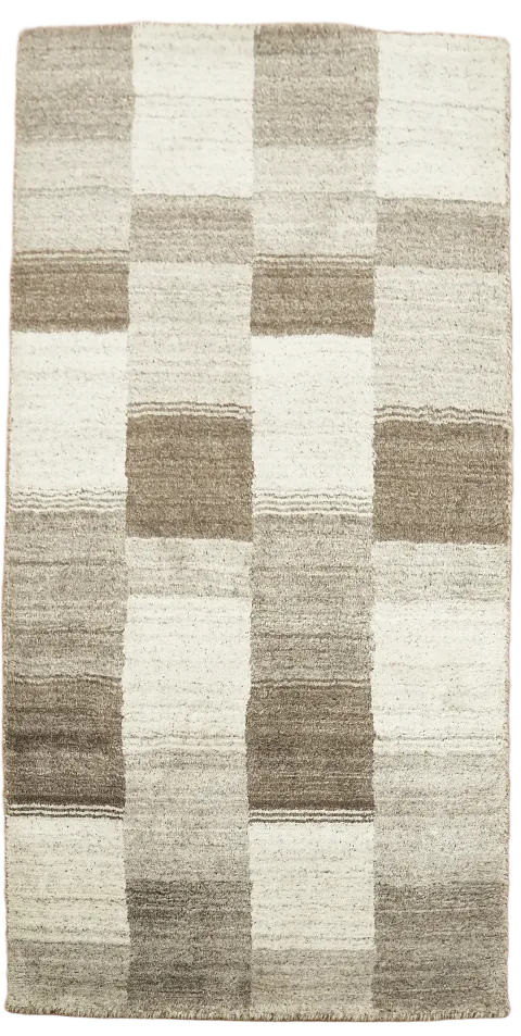 Checkered Gabbeh Wool Rug 2x5