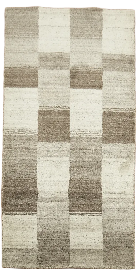 Checkered Gabbeh Wool Rug 2x5