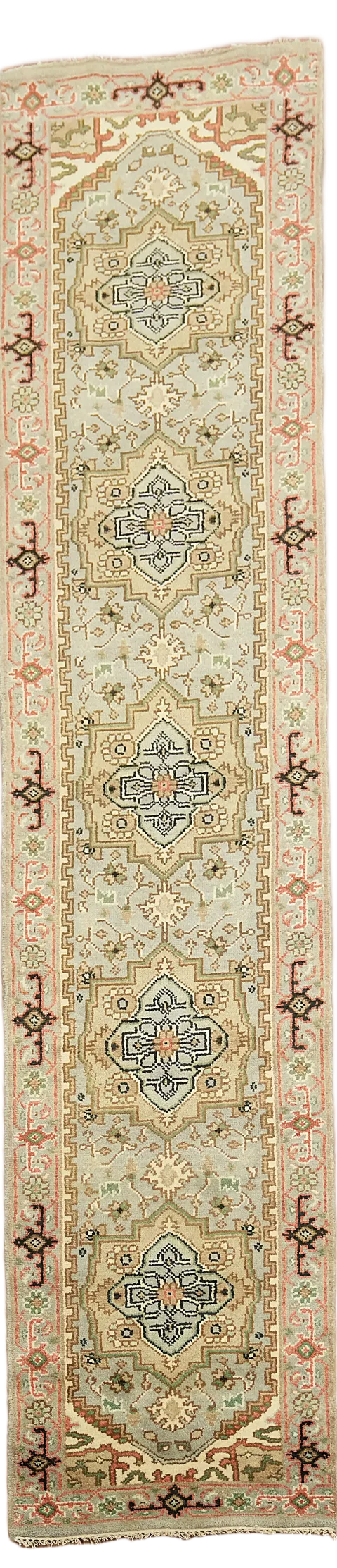 Geometric Heriz Serapi Oriental Runner Rug 3x12