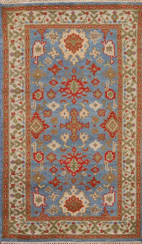 Geometric Heriz Serapi Hand-Knotted Rug 3x5