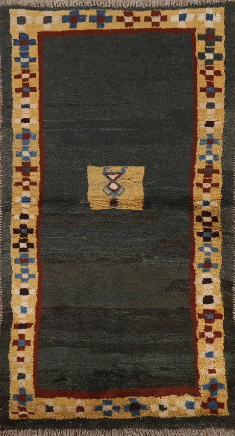 Tribal Gabbeh Persian Area Rug 3x6