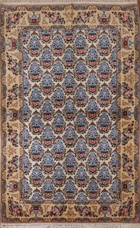 Vegetable Dye Isfahan Persian Area Rug 5x7