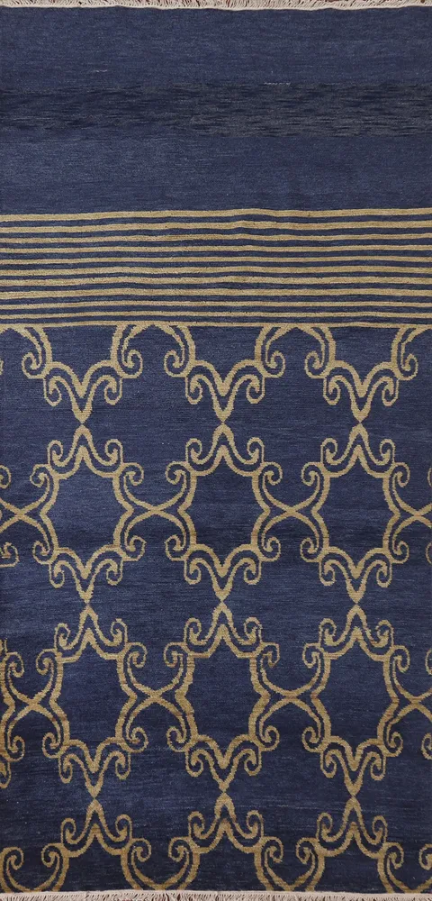 Blue Art & Craft Oriental Area Rug 4x8