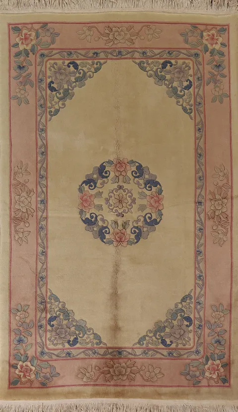 Vintage Wool Peking Geometric Area Rug 6x9