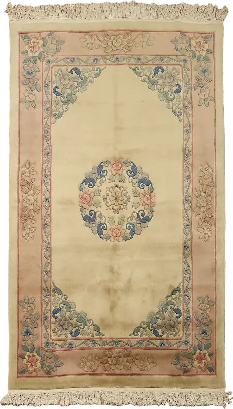 Luxury Peking Chinese Rug: Floral Intricacy Meets Traditional Craftsmanship 6x9