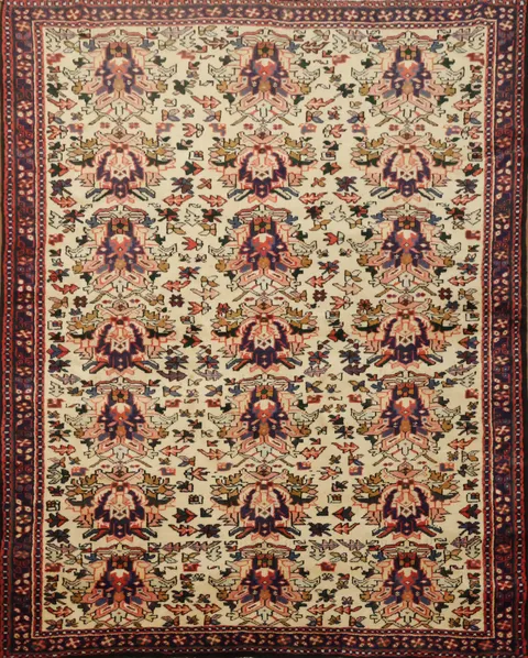 All-Over Gharajeh Persian Area Rug 5x6