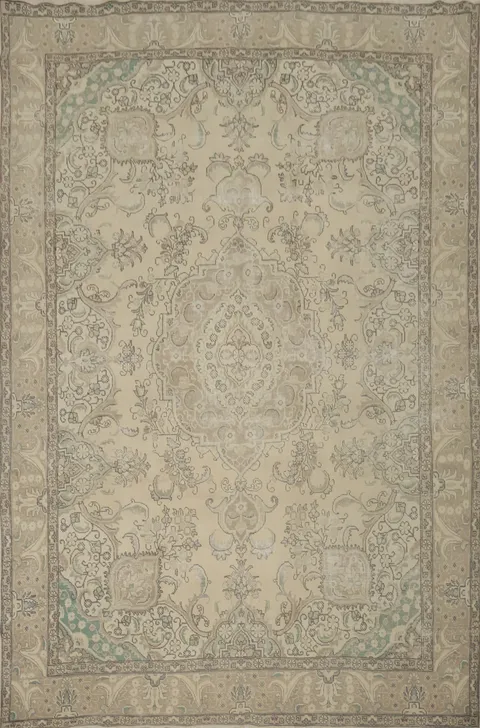 Traditional Tabriz Persian Area Rug 9x13 Perfect for Living Room