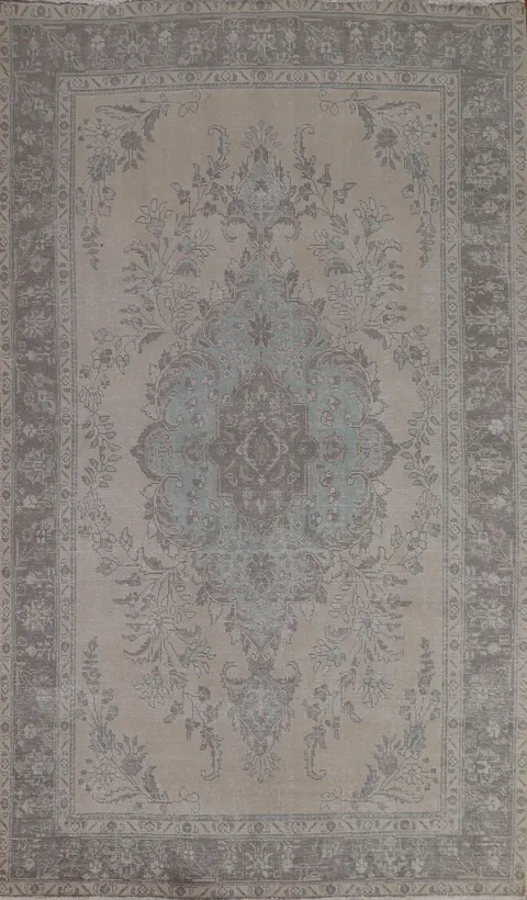 Distressed Tabriz Persian Area Rug 6x10