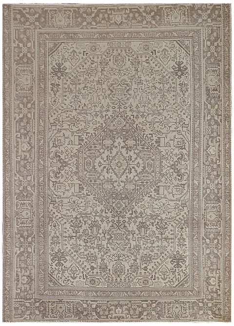 Distressed Tabriz Persian Area Rug 6x9