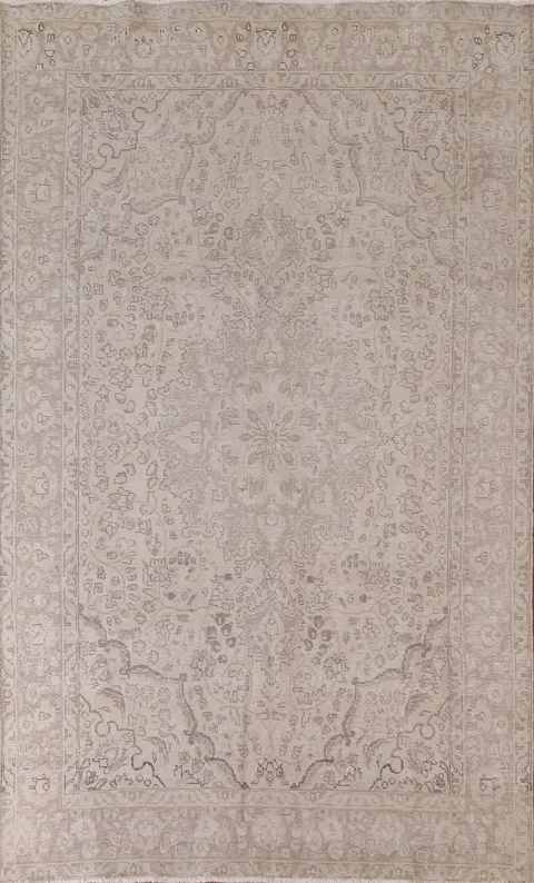Distressed Tabriz Persian Area Rug 6x10