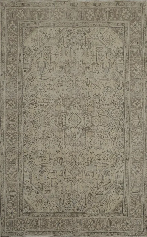 Exquisite Artisan Tabriz Persian Area Rug 7x10 with Rich Earthy Hues
