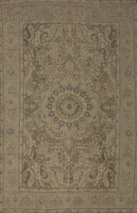 Distressed Tabriz Persian Area Rug 7x10