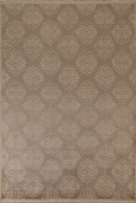 All-Over Brown Gabbeh Indian Area Rug 8x10