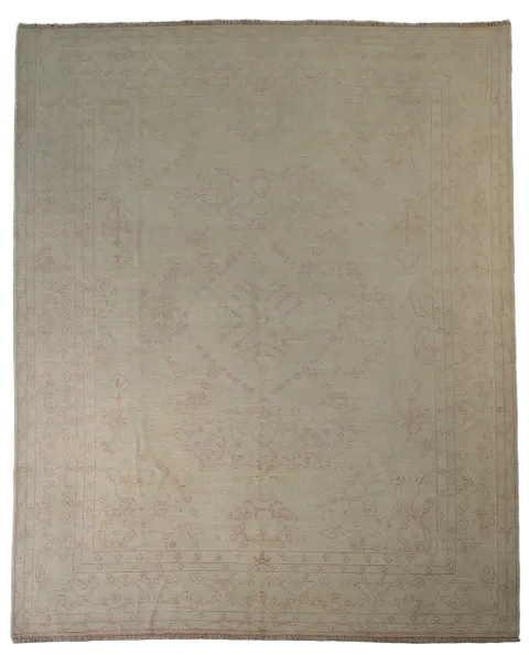 Vegetable Dye Oushak Turkish Area Rug 8x10