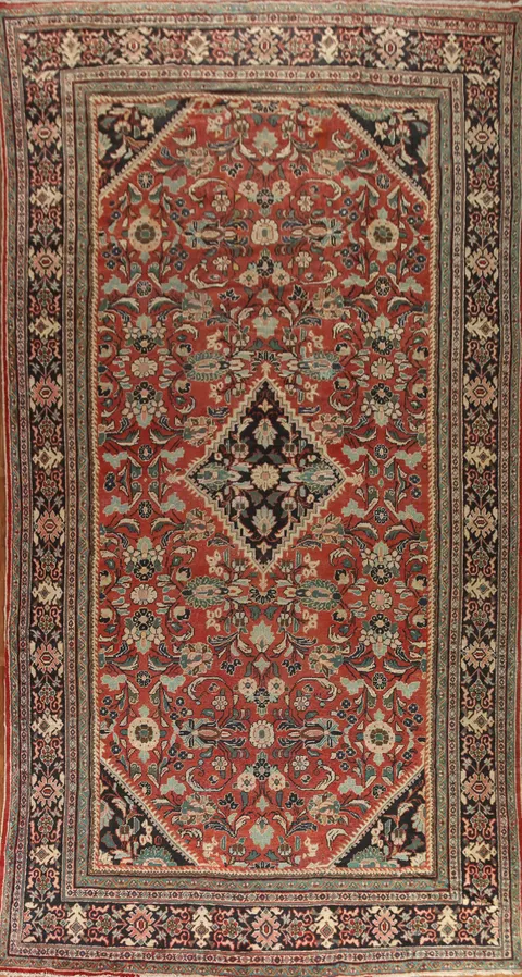 Antique Vegetable Dye Mahal Persian Large Rug 10x17