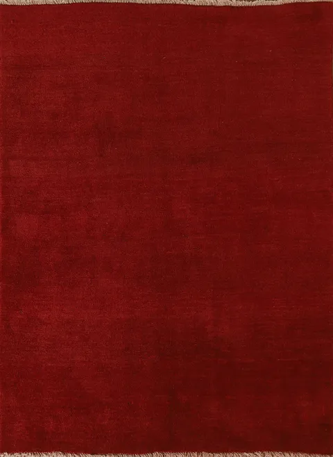 Solid Wool Gabbeh Persian Rug 5x6
