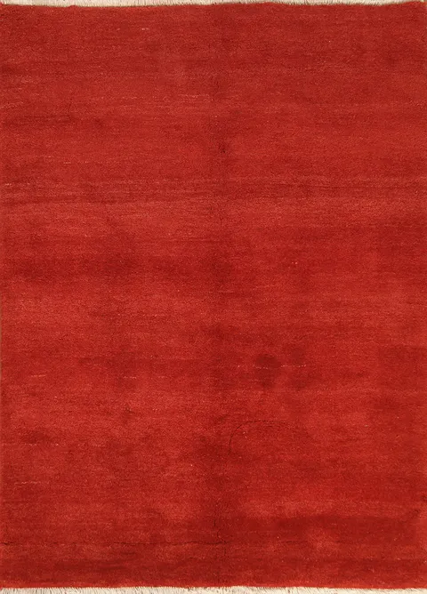 Solid Gabbeh Persian Rug 5x6