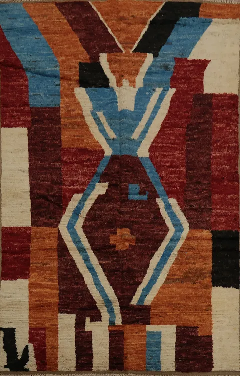 Artistic Abstract Moroccan Area Rug 6x8 to Elevate Your Space