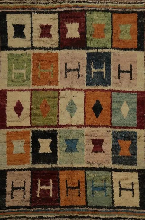 Artisanal Wool Moroccan Area Rug 9x12 to Brighten Your Space