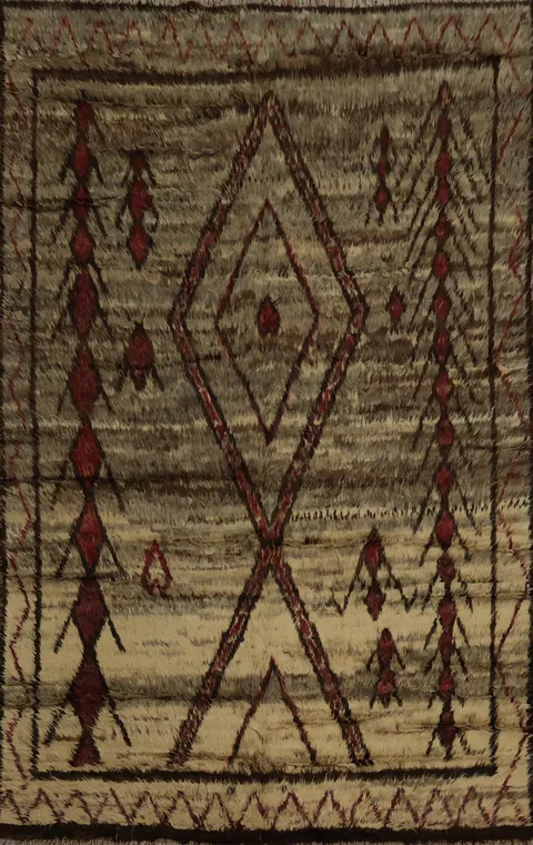 Tribal Wool Moroccan Area Rug 7x10