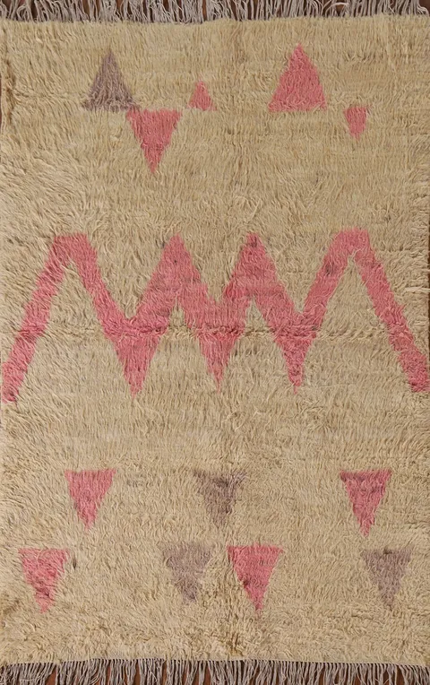 Tribal Berber Moroccan Area Rug 4x6
