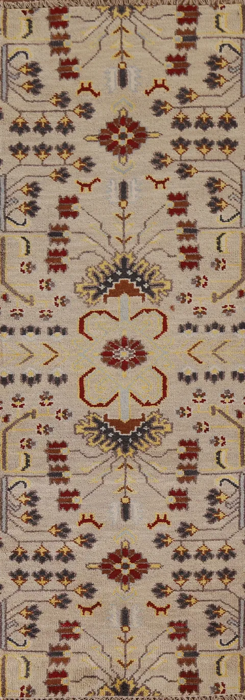 Handmade Wool Heriz Serapi Runner Rug Wool 3x8