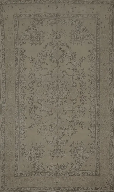 Distressed Muted Tabriz Persian Area Rug 6x10
