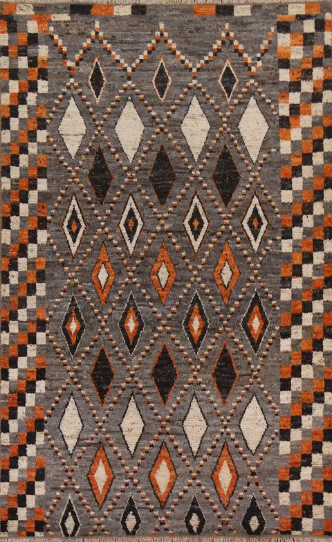 Trellis Wool Moroccan Oriental Area Rug 7x10