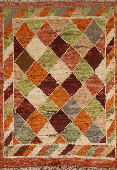 Geometric Moroccan Oriental Area Rug 4x5