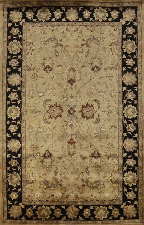 All-Over Floral Green Agra Oriental Area Rugs