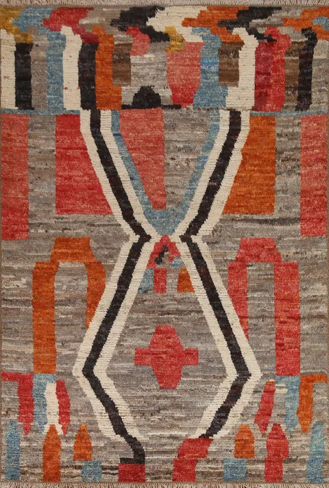 Handmade Moroccan Oriental Area Rug 6x8