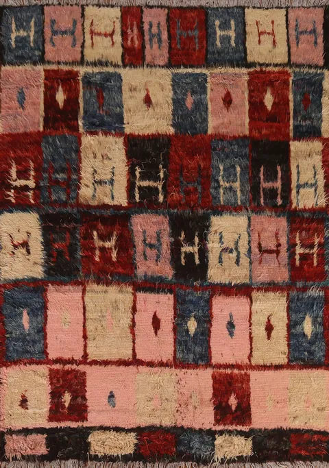 Geometric Moroccan Berber Area Rug 6x7