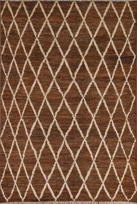 Trellis Moroccan Brown Area Rug 5x7