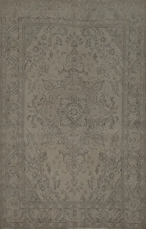 Neutral Palette Tabriz Persian Area Rug 7x10 for a Subtle Elegance