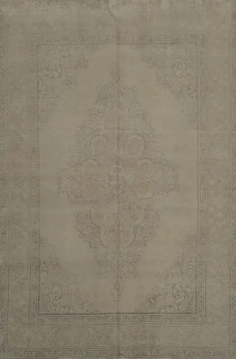 Distressed Muted Tabriz Persian Area Rug 8x11