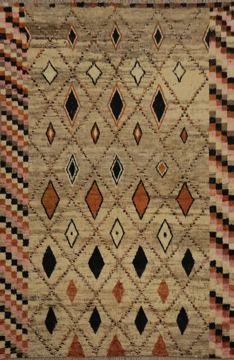 Elevate Your Space with Moroccan Large Area Rug 10x12 in Earthy Tones